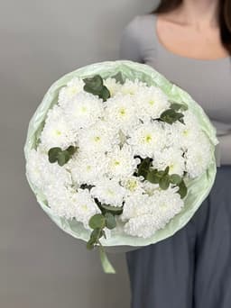 Букет хризантем "Зеленый чай"