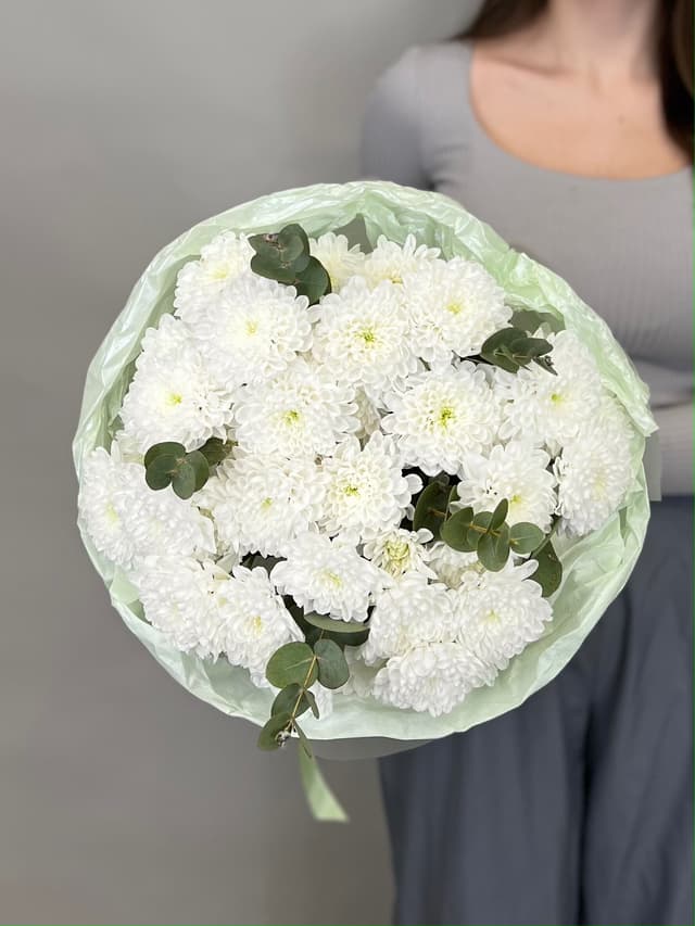 Букет хризантем "Зеленый чай" Букет хризантем "Зеленый чай"