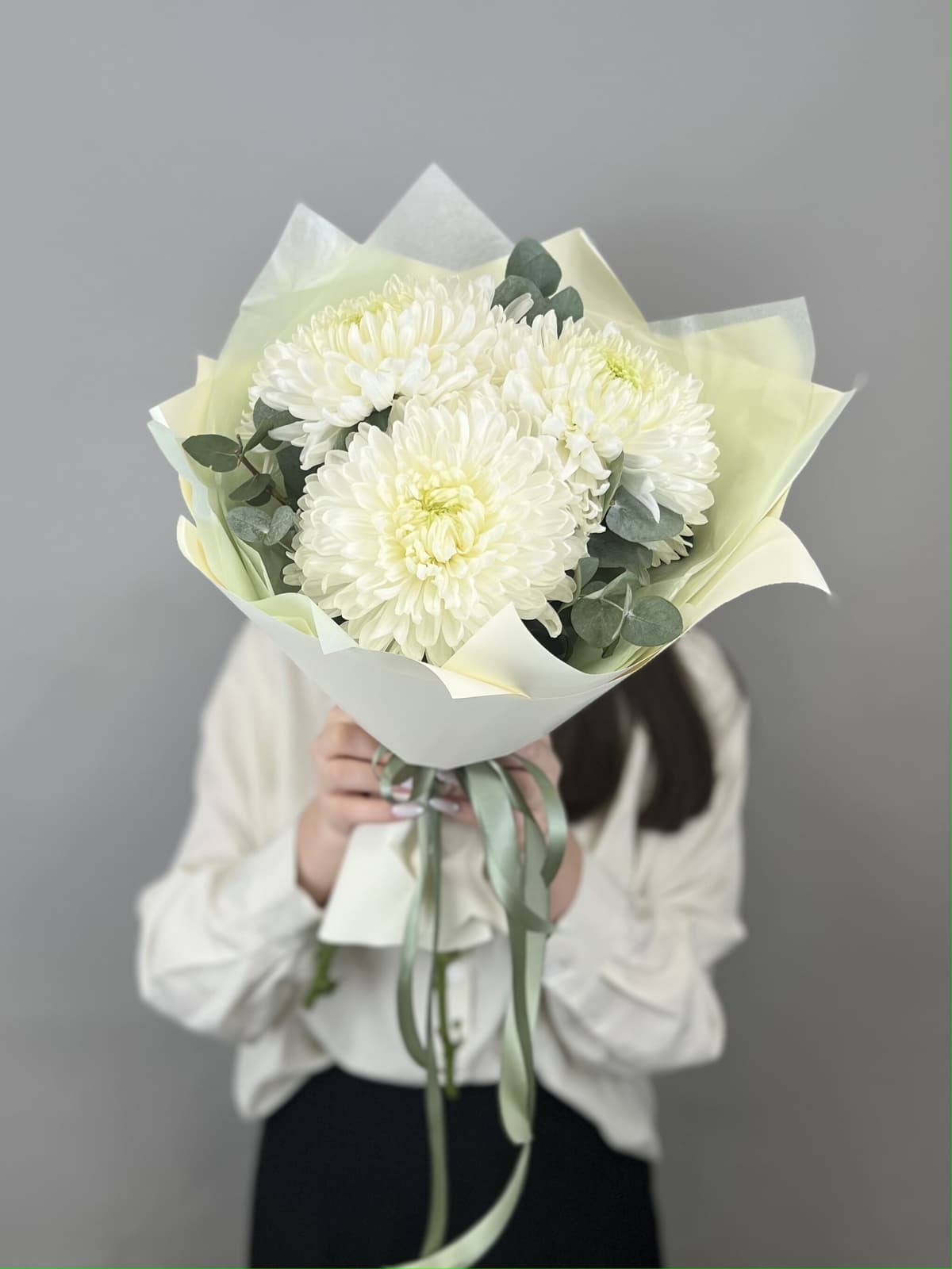 Стильный букет хризантем "Магнум" (3)