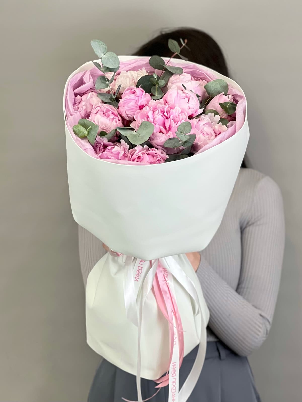 Букет пионов "Fluffy pink"