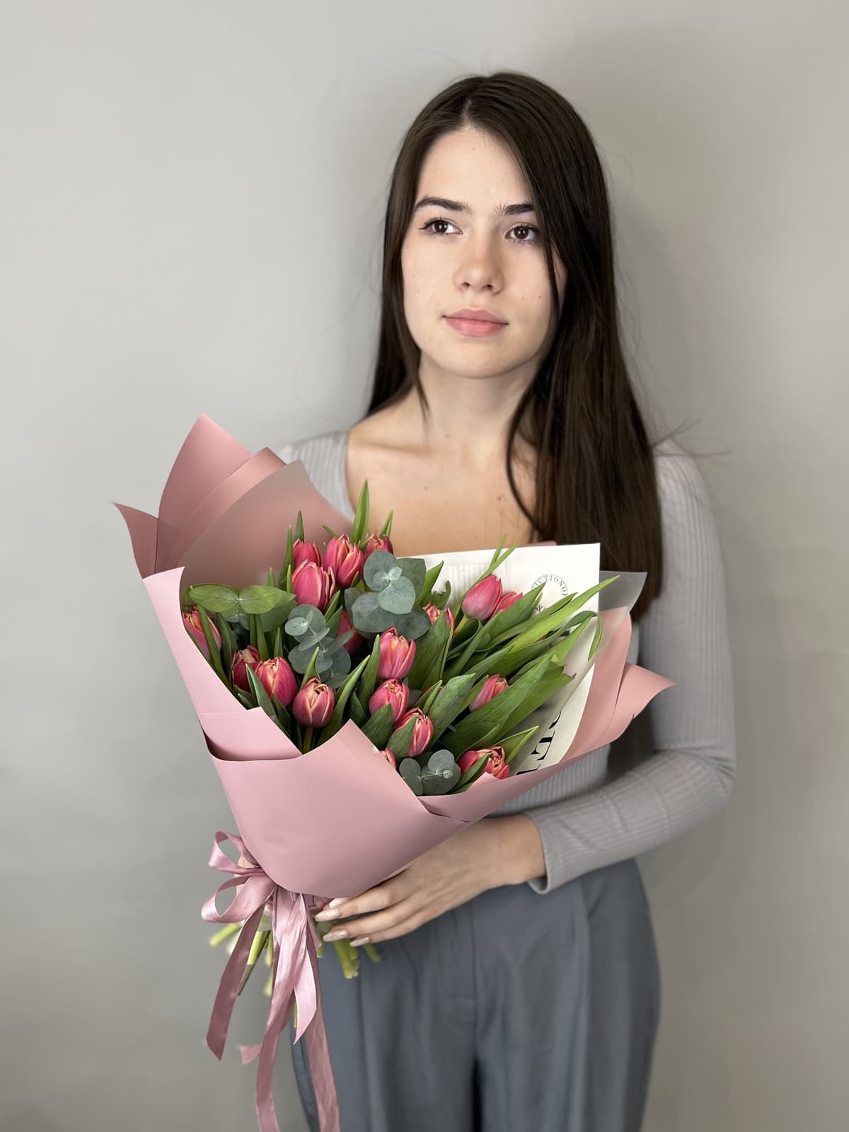 Букет пионовидных тюльпанов "Columbus" L