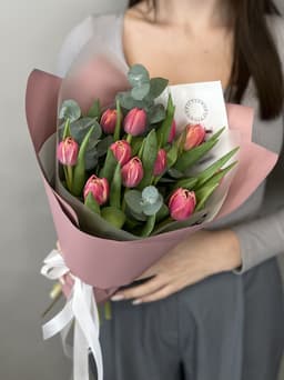 Букет пионовидных тюльпанов "Колумбус" (11)