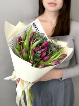 Букет пионовидных тюльпанов «Дубль Принцесс» (19)
