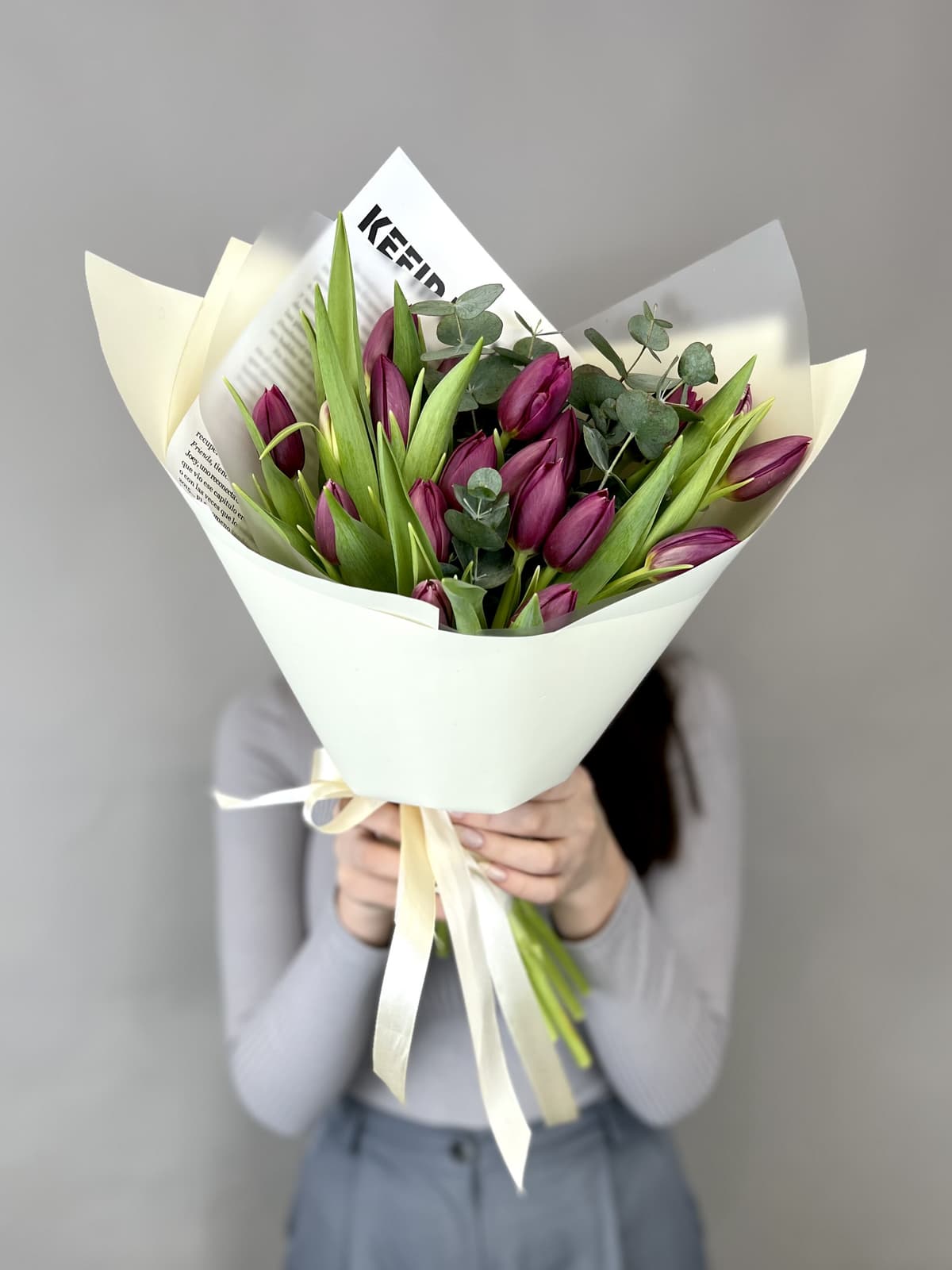 Букет пионовидных тюльпанов «Дубль Принцесс» (19)