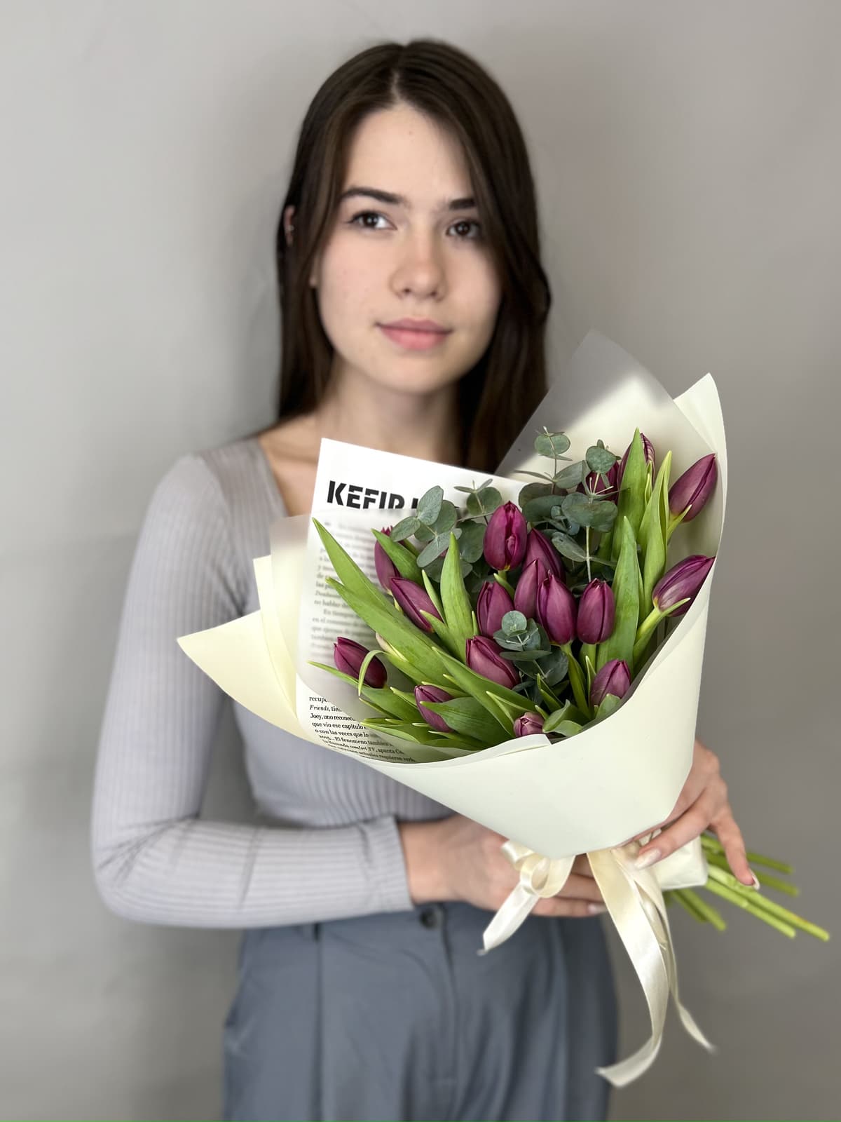 Букет пионовидных тюльпанов «Дубль Принцесс» (19)