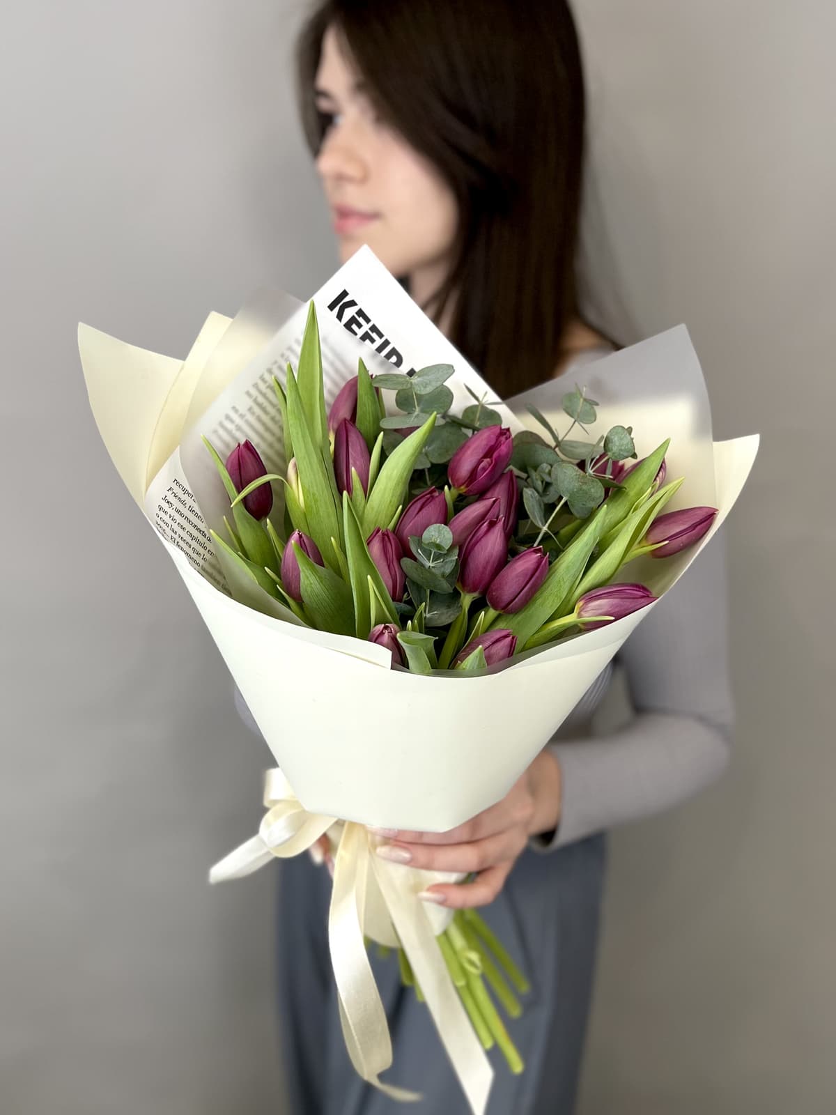 Букет пионовидных тюльпанов «Дубль Принцесс» (19)