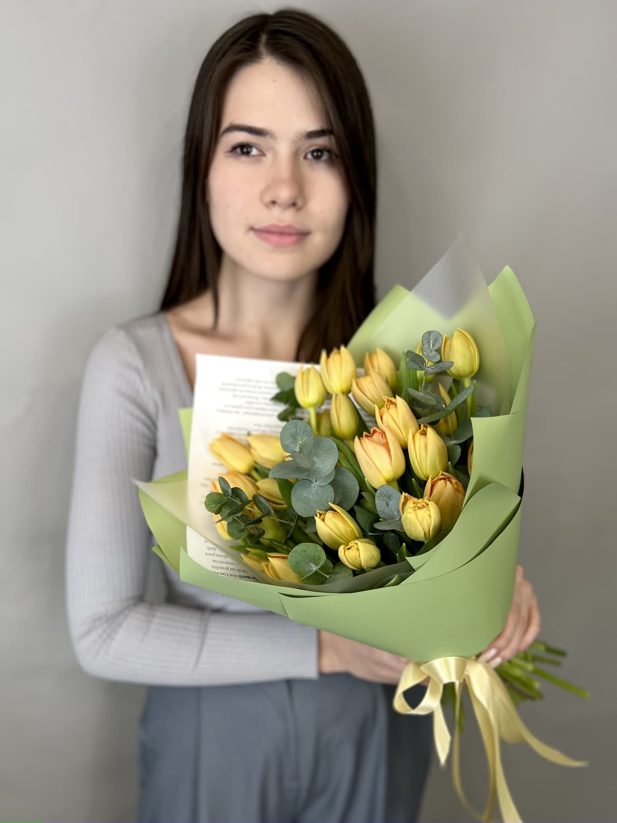 Букет пионовидных тюльпанов "Orca" L