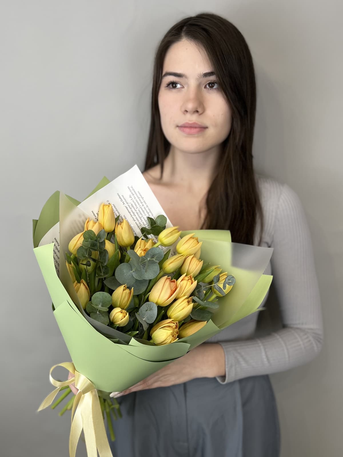 Букет пионовидных тюльпанов "Orca" L