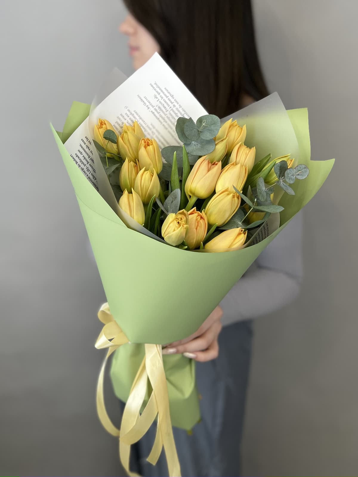 Букет пионовидных тюльпанов "Orca" M Революционная