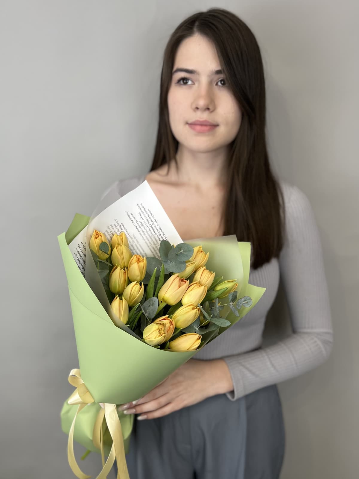 Букет пионовидных тюльпанов «Орка» (19)