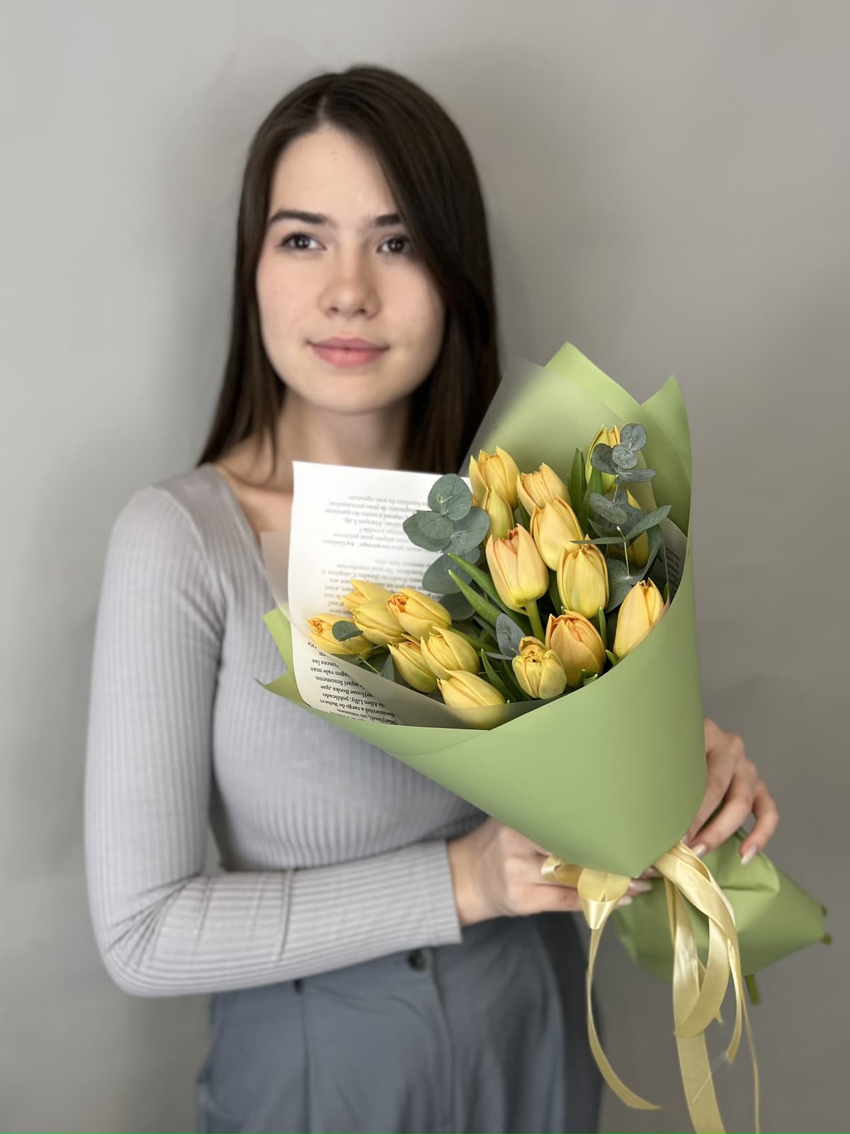 Букет пионовидных тюльпанов «Орка» (19)