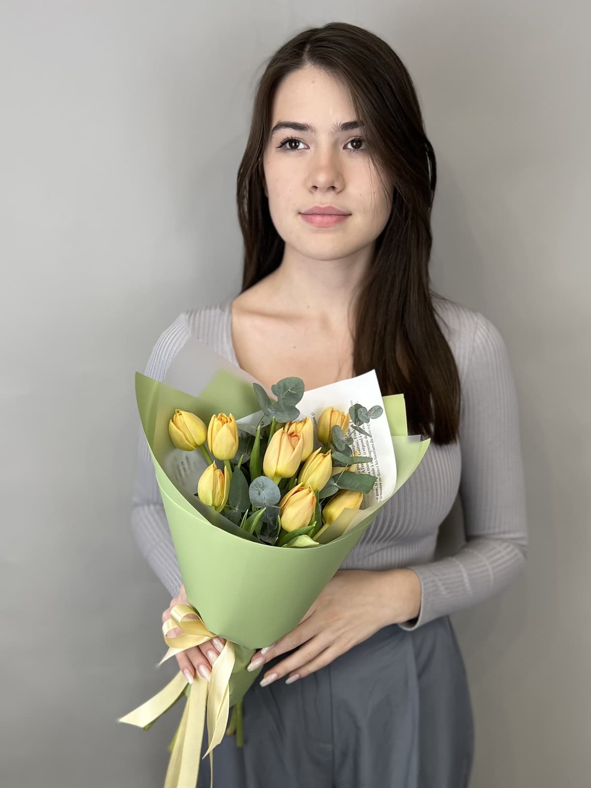 Букет пионовидных тюльпанов «Орка» (11)