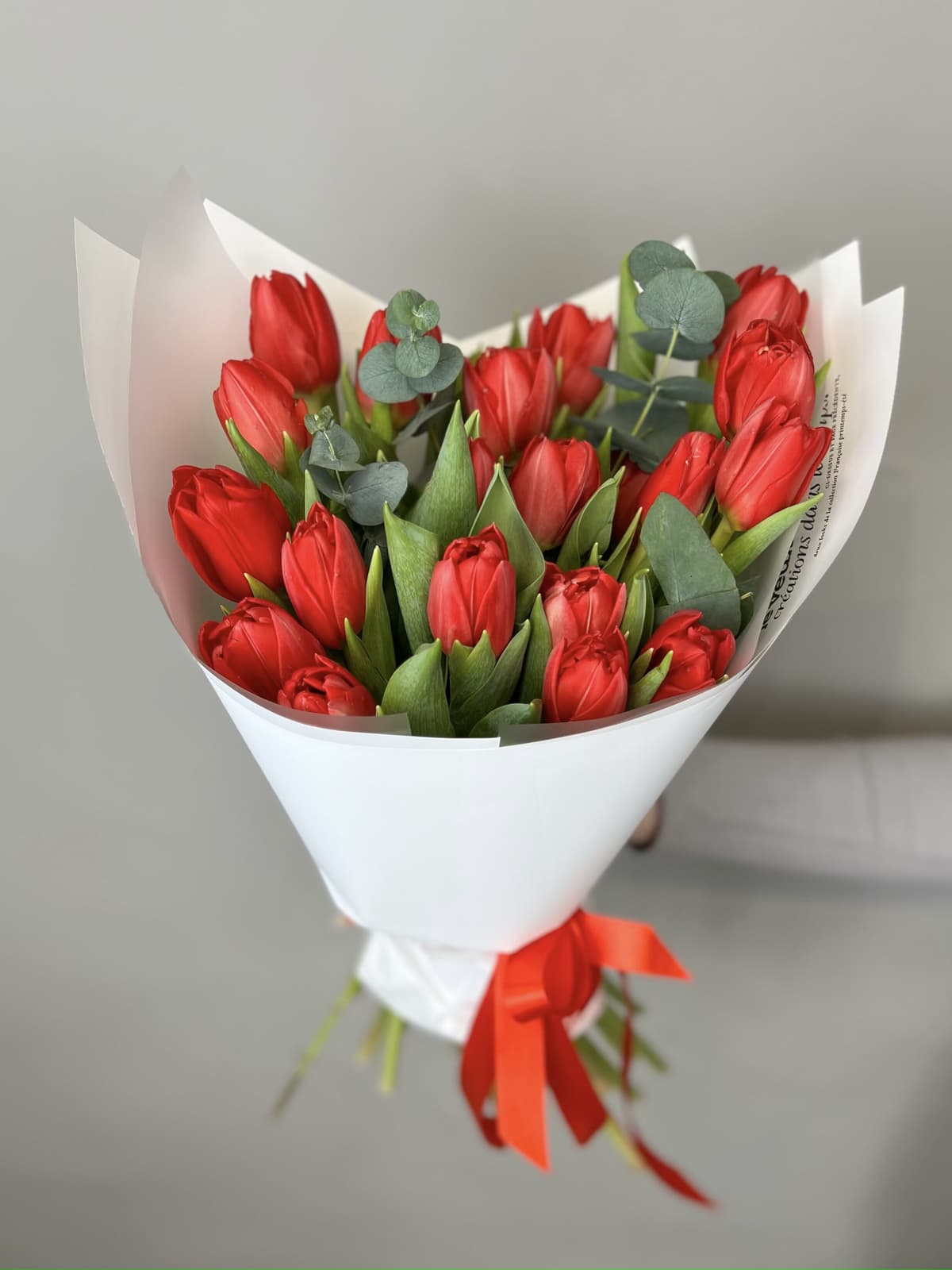 Букет пионовидных тюльпанов "Red Princess" M