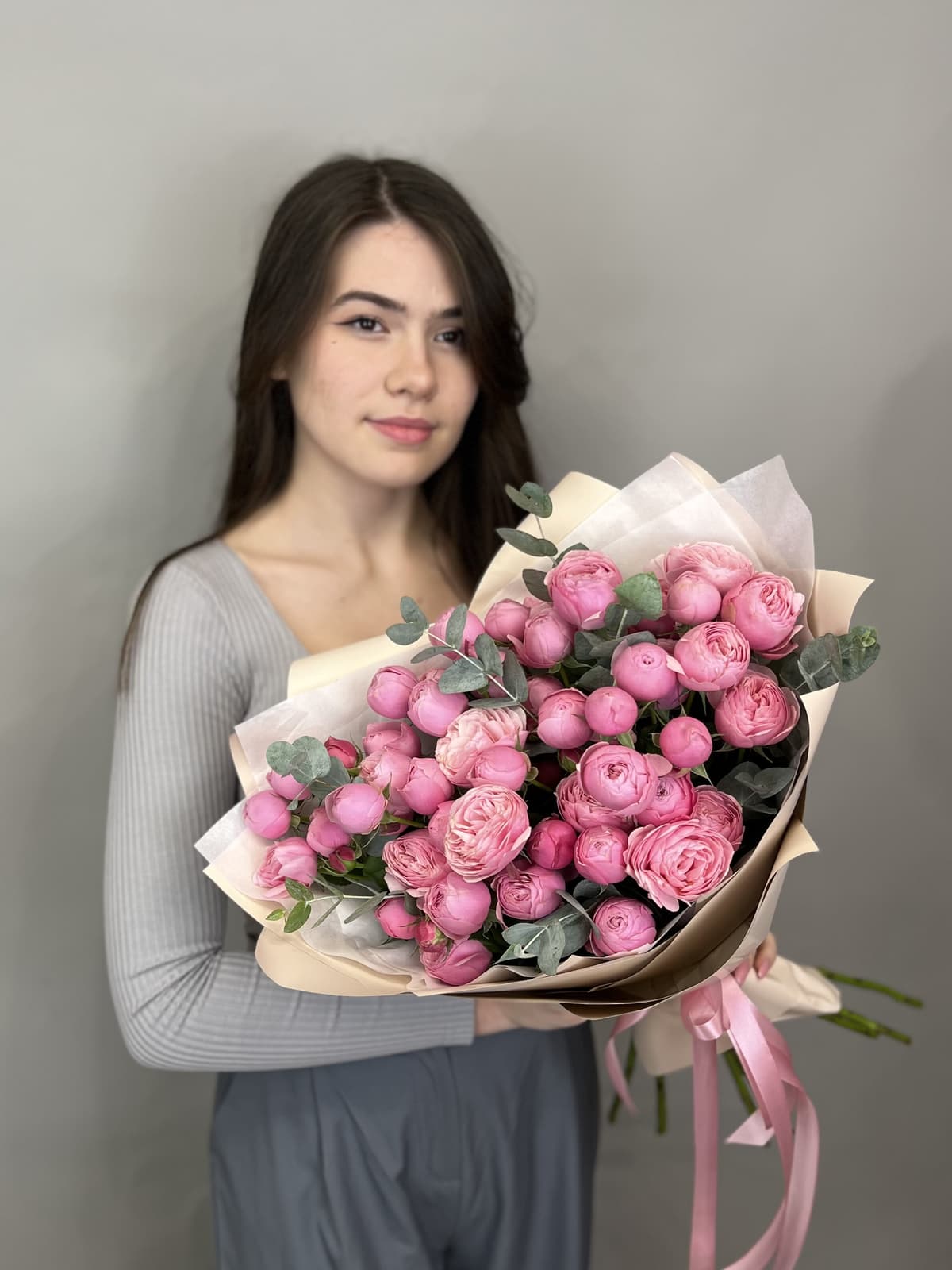 Весенний букет "Пудра" M