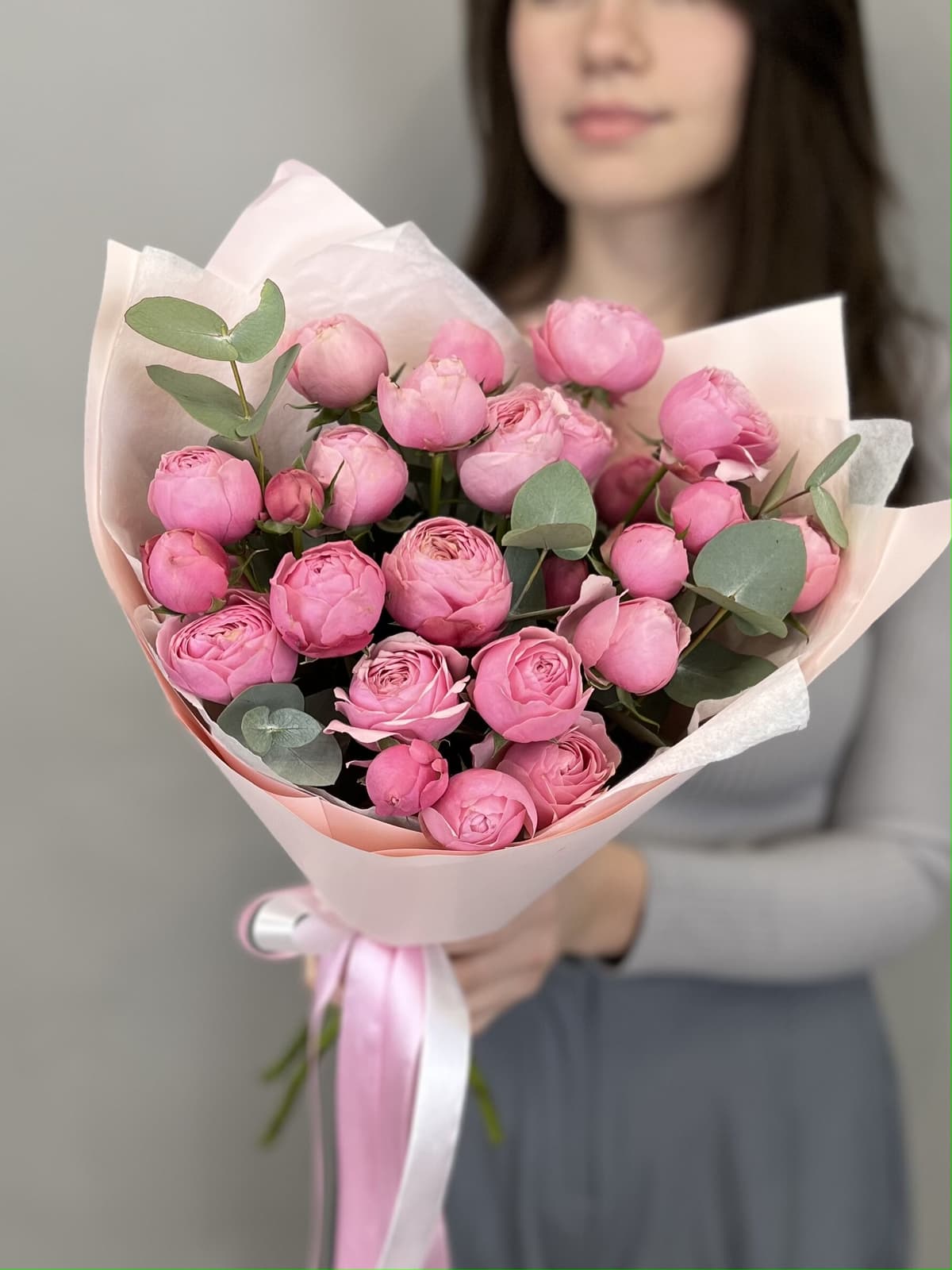 Красивый букет "Пудра" S