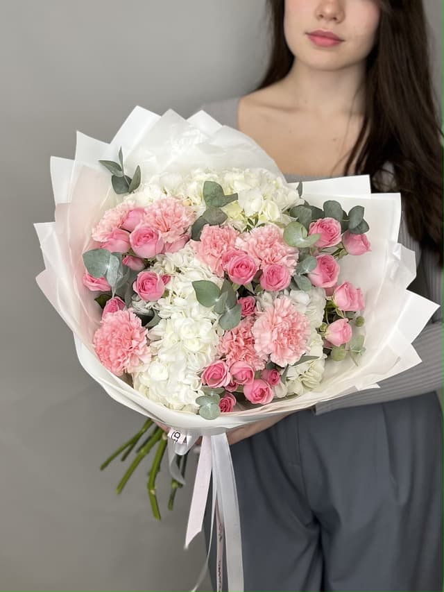 Оригинальный букет "Сияние" розовый L Оригинальный букет "Сияние" розовый L