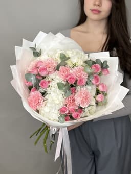 Оригинальный букет "Сияние" розовый L