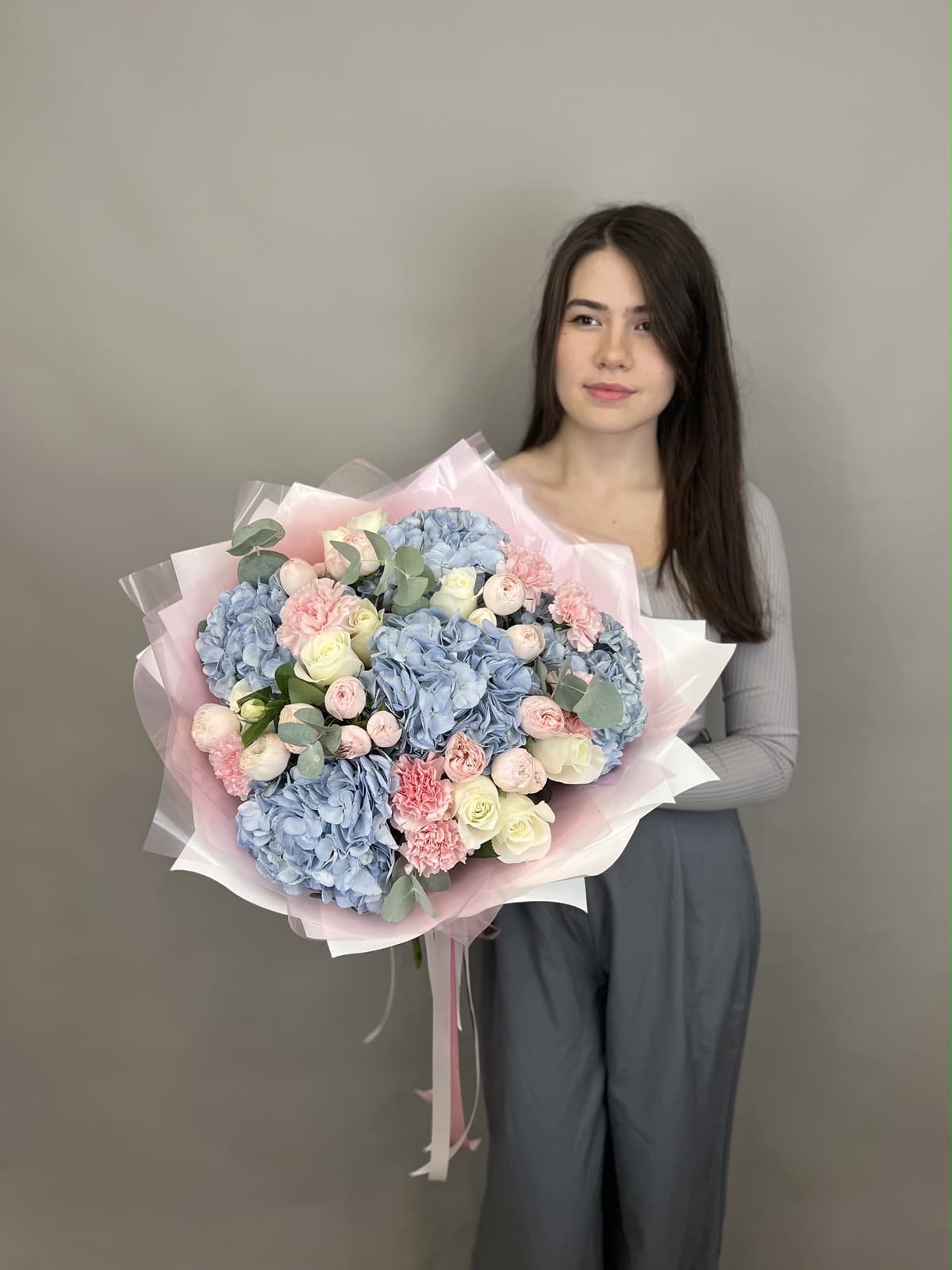 Красивый букет "Туман" L