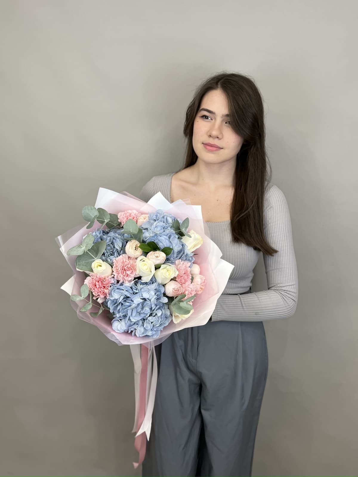 Цветочный букет "Туман" M