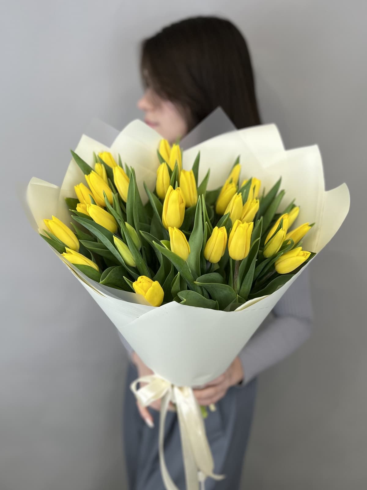 Букет из 35 желтых тюльпанов "Золото" (35)