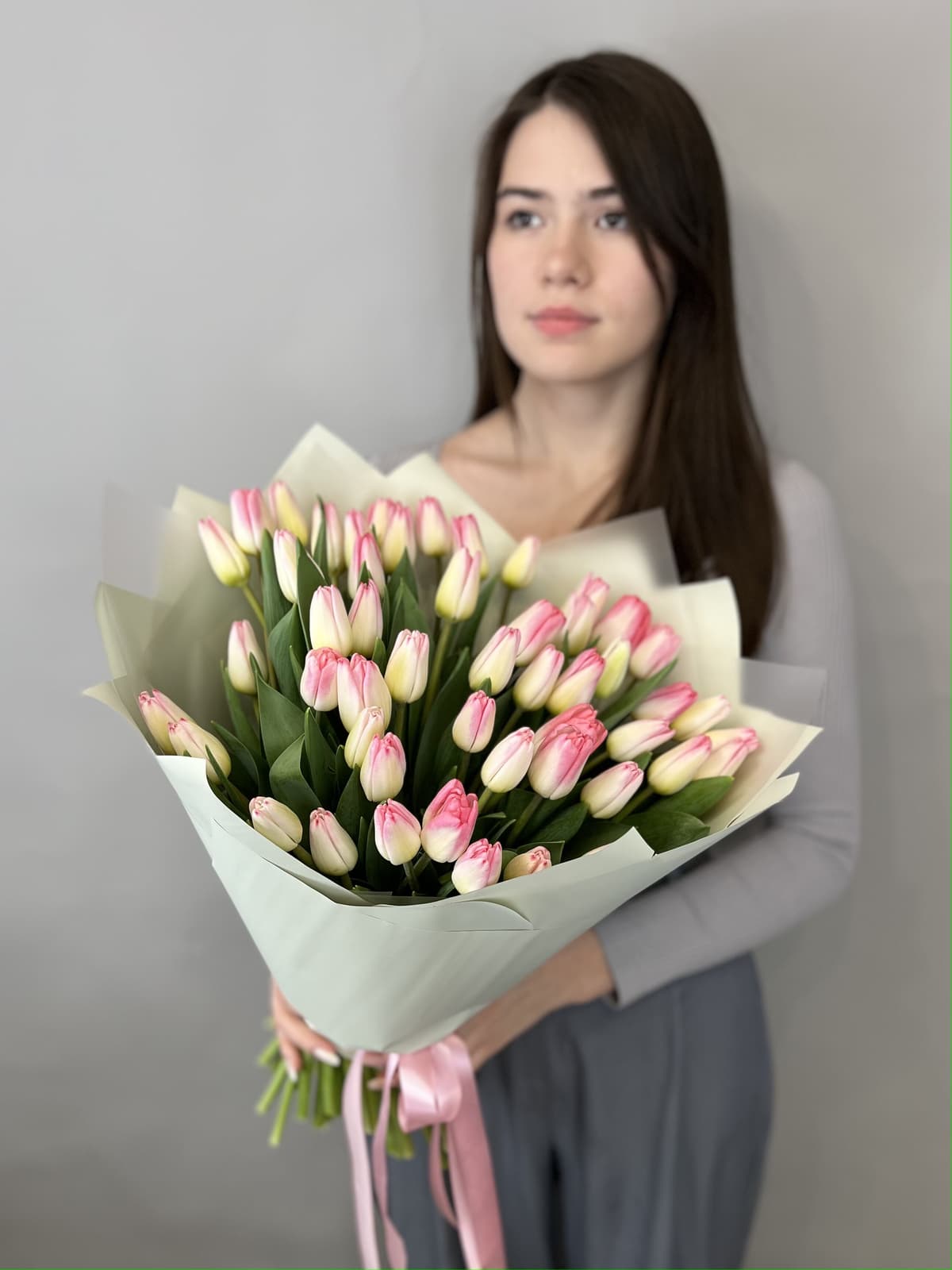 Букет тюльпанов "Pink" L Бикбая