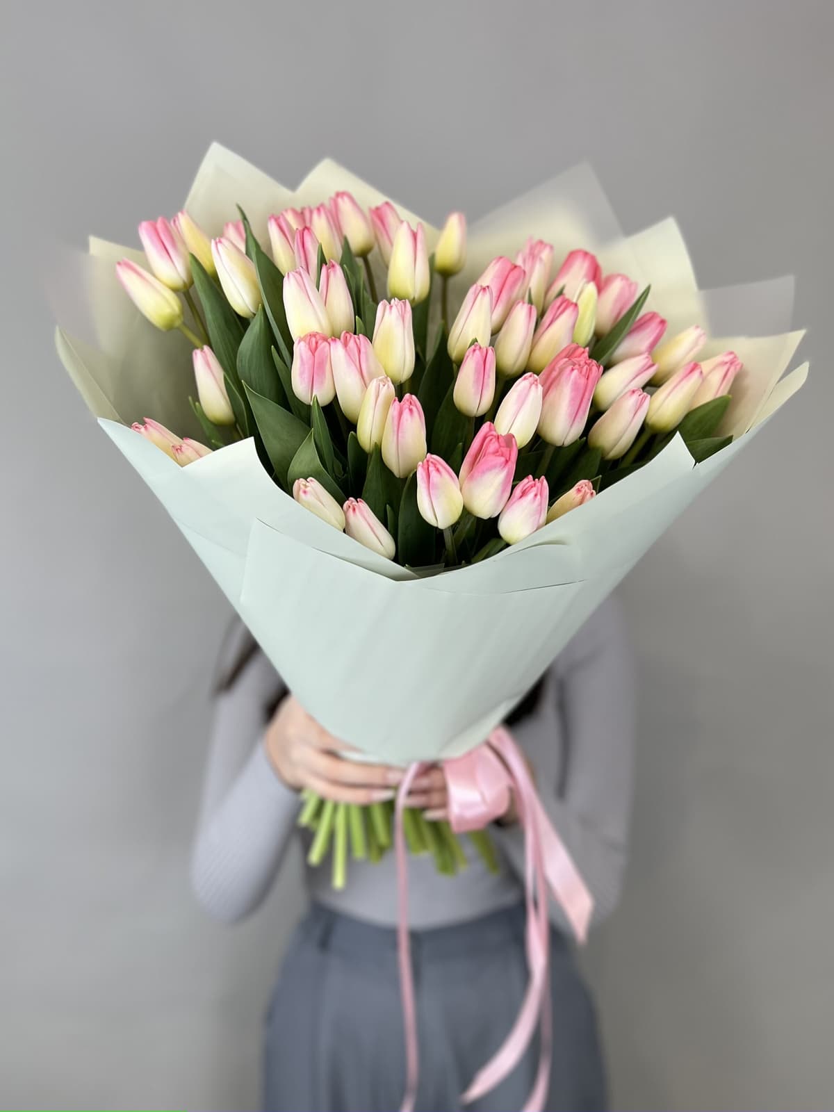 Букет тюльпанов "Pink" L Революционная