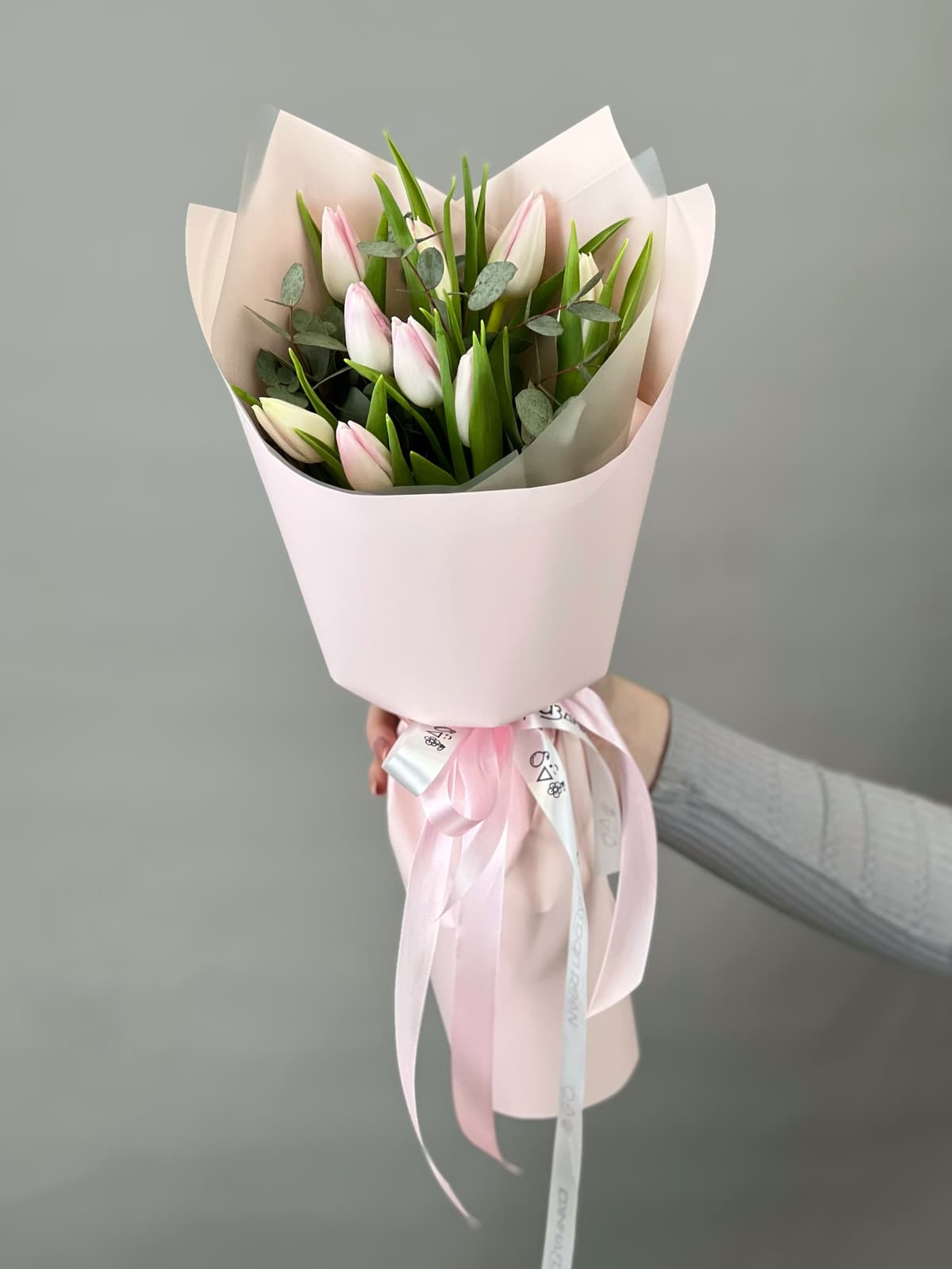 Нежный букет тюльпанов "Розовый" (9)
