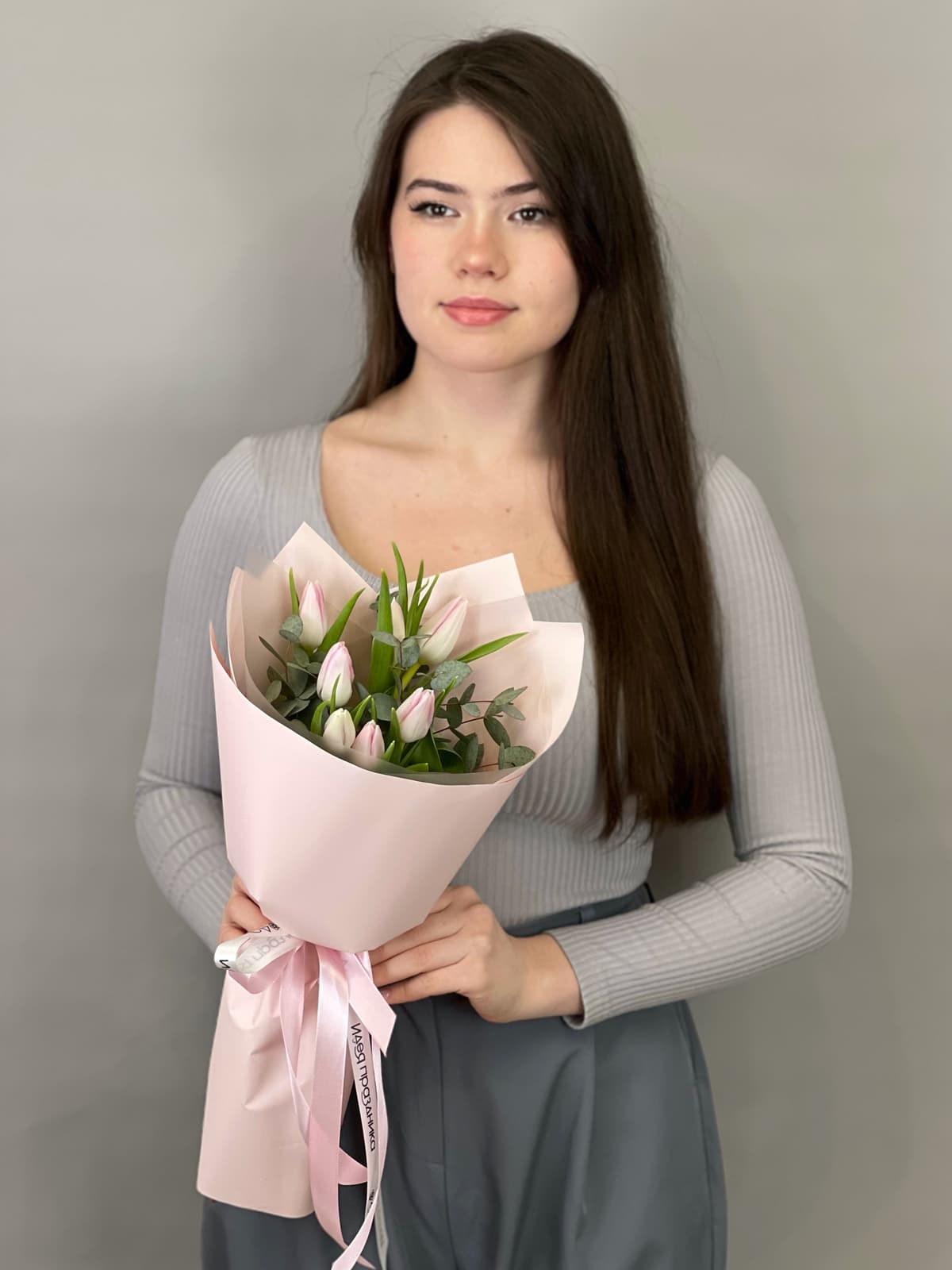 Свежий букет тюльпанов "Pinky" XXS