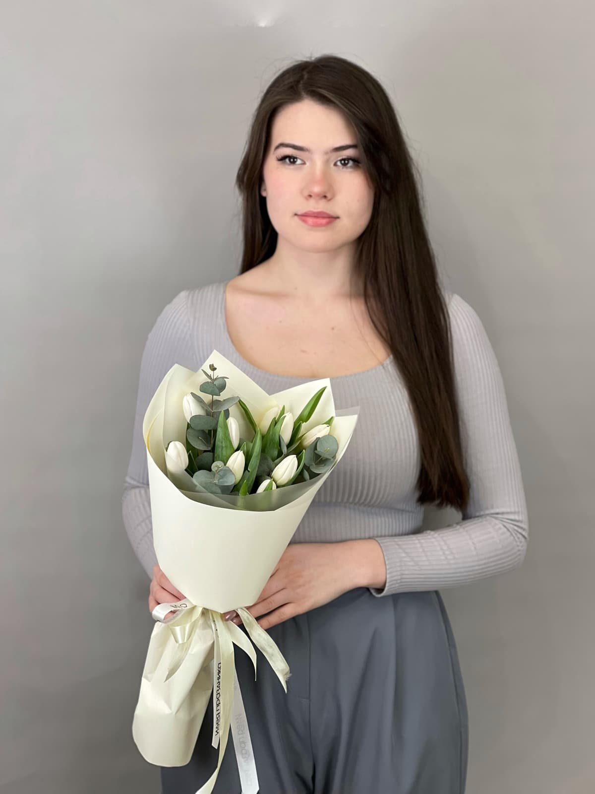 Букет тюльпанов "Snowy" XS