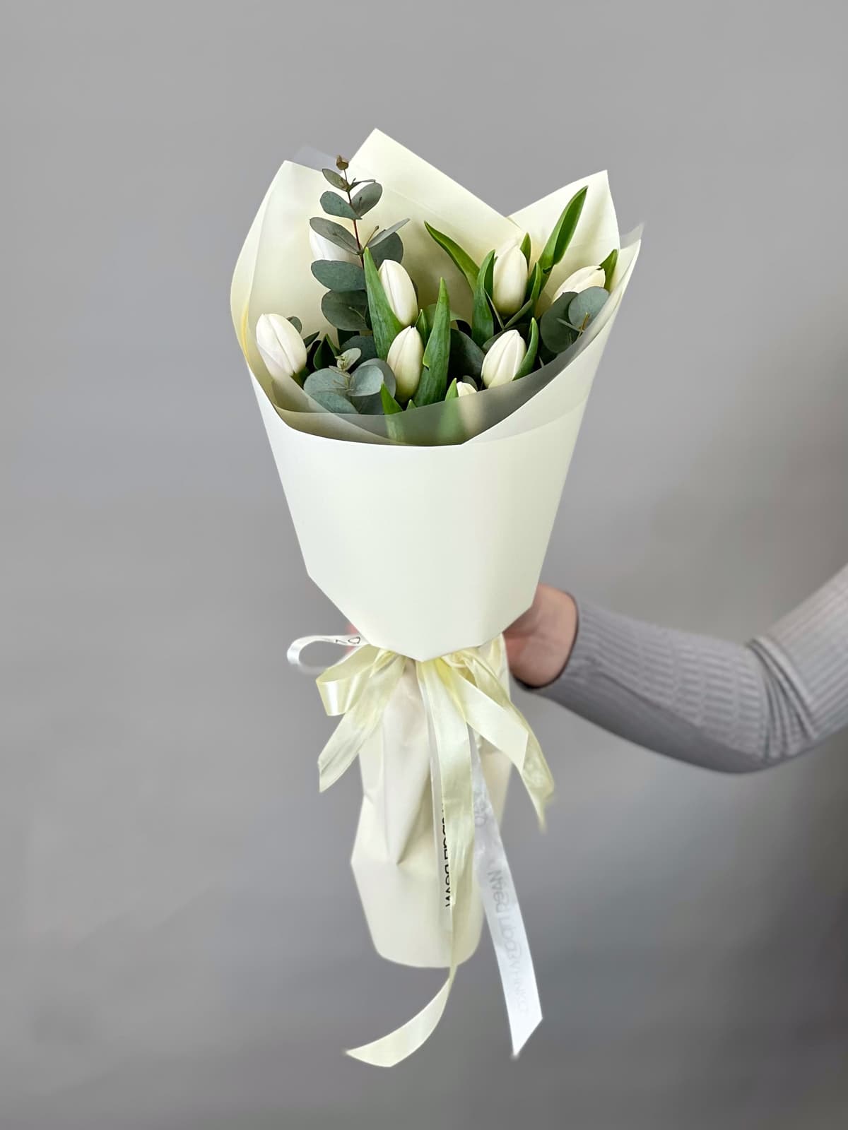 Букет тюльпанов "Снежный" (9)
