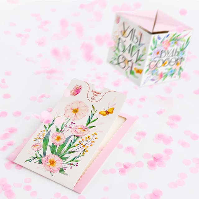 Бум-открытка «Вдохновляй», цветы, 12 х 18.5 см Бум-открытка «Вдохновляй», цветы, 12 х 18.5 см