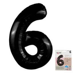Цифры 100 см черный блеск Slim 6