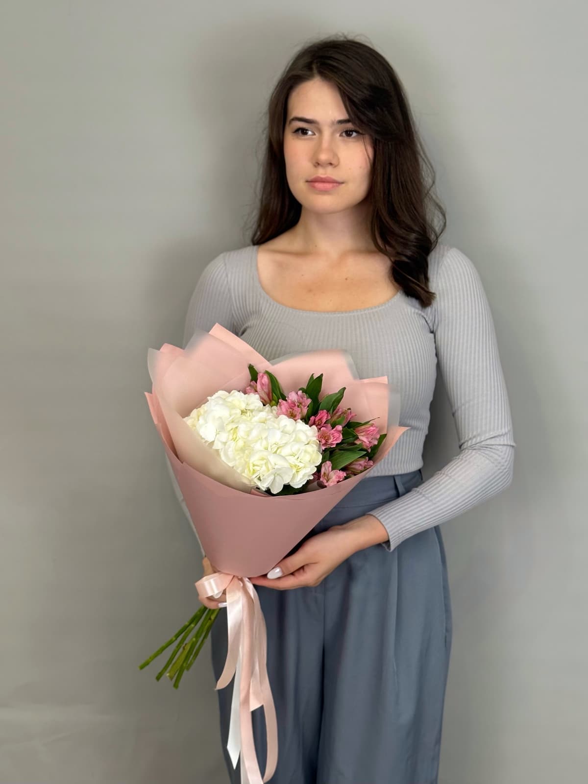 Дуо букет "Легкость" белый