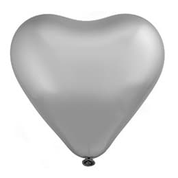 Э 12"/ 30 см Сердце/803 Хром Сатин Platinum