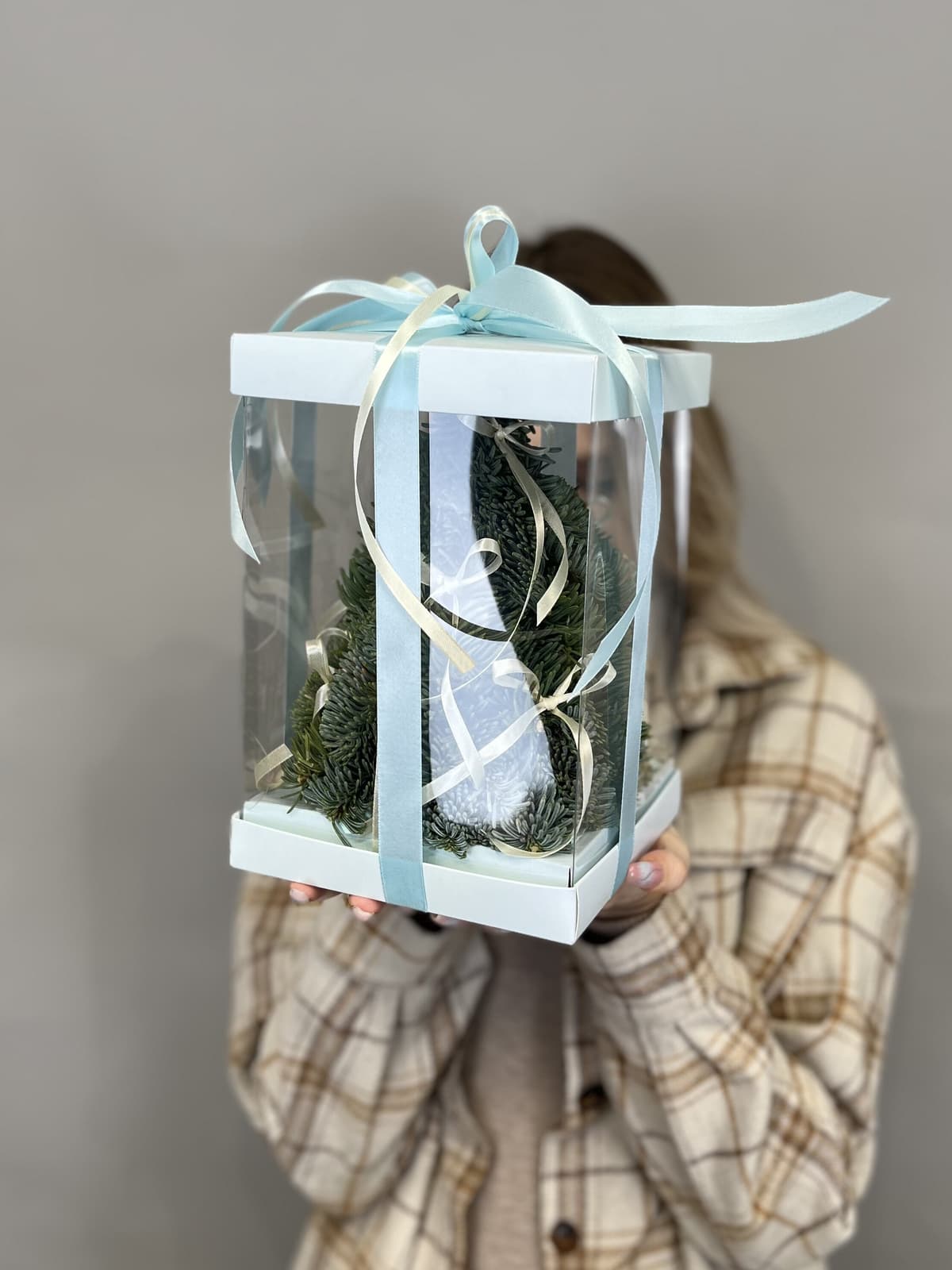 Елка в подарочной упаковке "Голубая" S