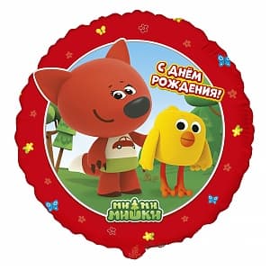 Ф 18"/45 см Круг Ми-Ми-Мишки Лисичка С Днем рождения/FM
