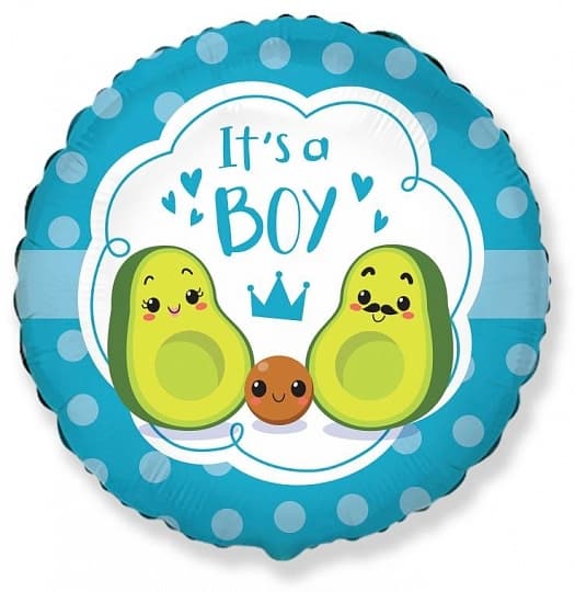 Ф 18"/ 45 см С рождением мальчика,семья авокадо