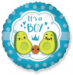 Ф 18"/ 45 см С рождением мальчика,семья авокадо