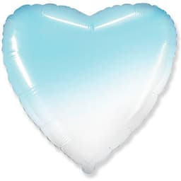 Ф Б/РИС 32"/80см СЕРДЦЕ Градиент голубой/FM/