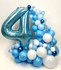 Фигура из шаров с воздухом «Цифра небесно голубая»