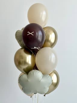 Фонтан из шаров «Бежевое облако»