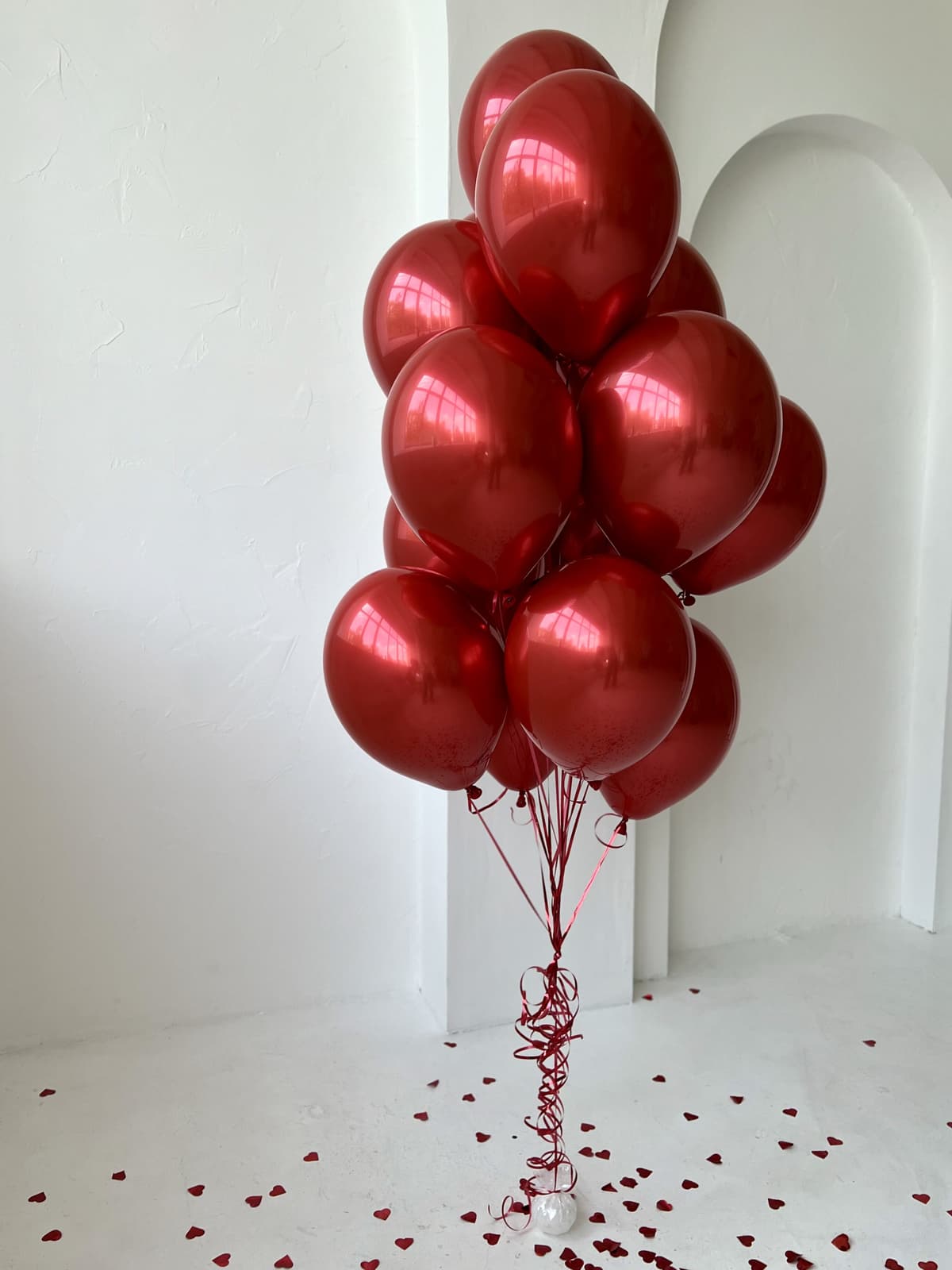 Фонтан из шаров «Эффектный красный»