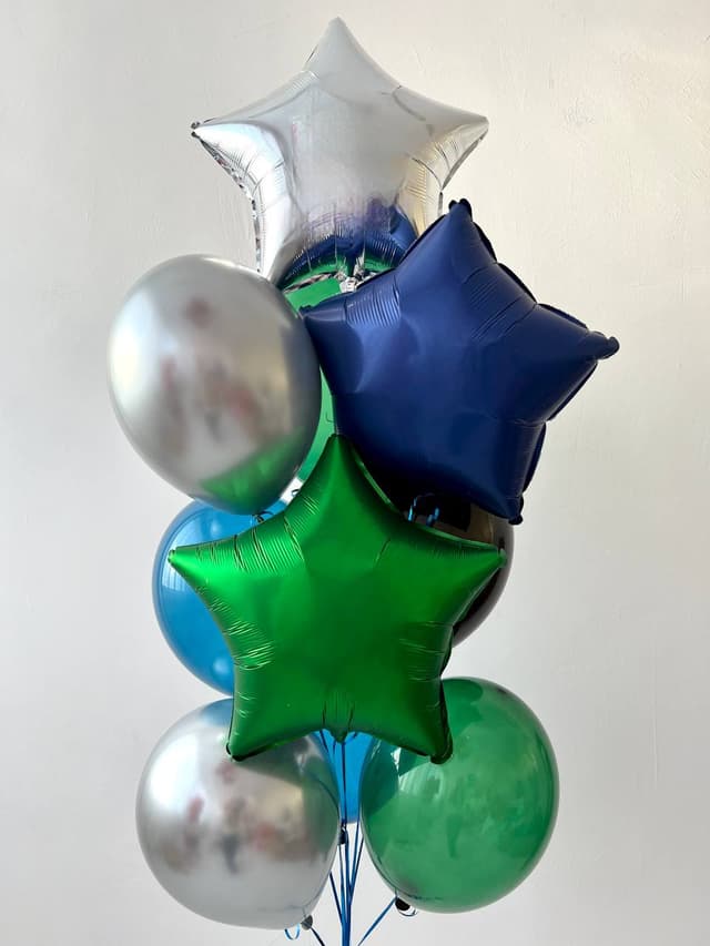 Фонтан из шаров «Зеленый и синий» Фонтан из шаров «Зеленый и синий»