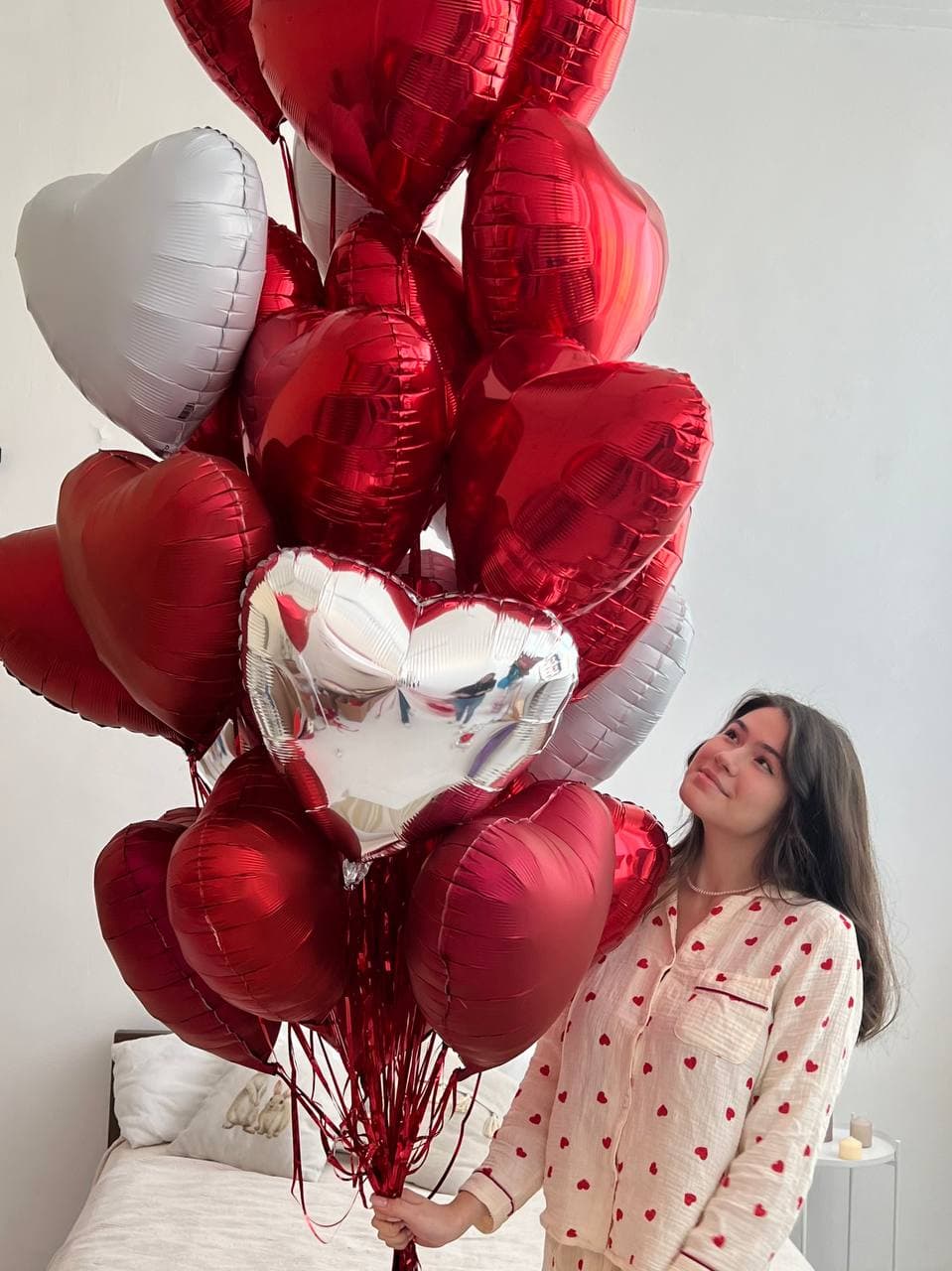 Фонтан из шаров «Сердца»