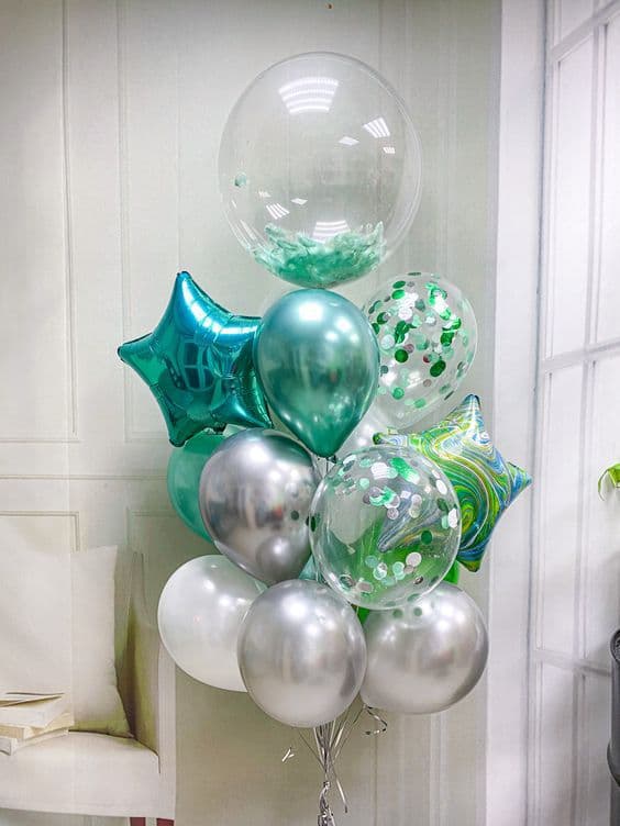 Фонтан из шаров "Изумруд" Фонтан из шаров "Изумруд"