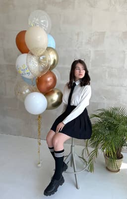 Фонтан из шаров "Холодная осень"