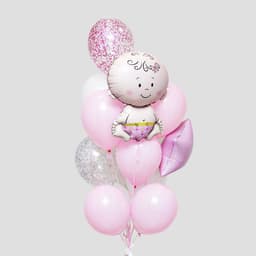 Фонтан из шаров "Малыш девочка"