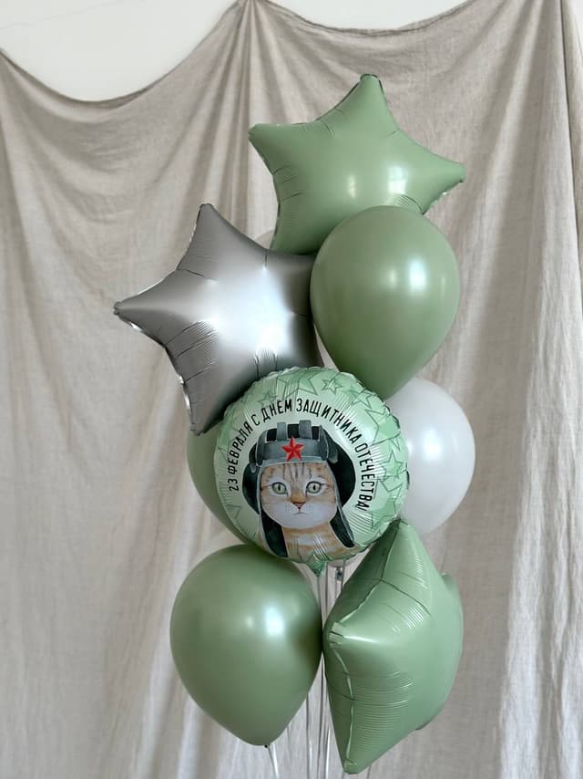 Фонтан из шаров «Мой милый защитник» Фонтан из шаров «Мой милый защитник»