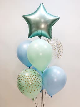 Фонтан из шаров "Мятная звездочка"