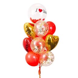 Фонтан из шаров на день всех влюбленных